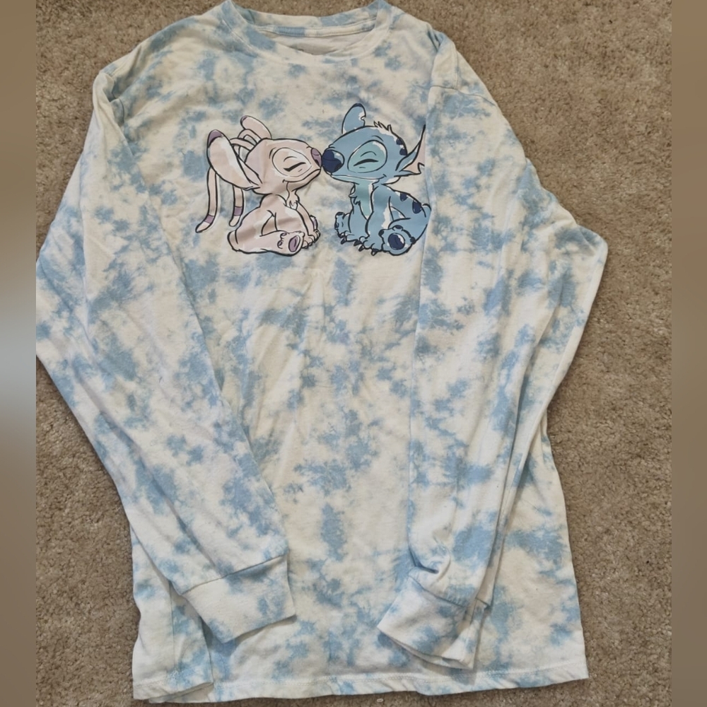 Disney Blue and White Character Long Sleeve Tee